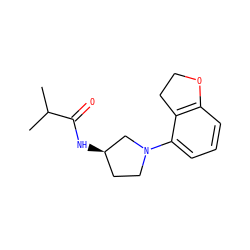 CC(C)C(=O)N[C@@H]1CCN(c2cccc3c2CCO3)C1 ZINC000013587864