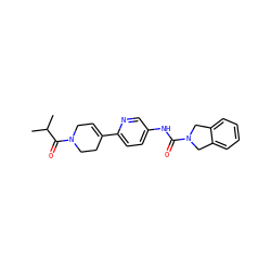 CC(C)C(=O)N1CC=C(c2ccc(NC(=O)N3Cc4ccccc4C3)cn2)CC1 ZINC000167881298