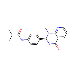 CC(C)C(=O)Nc1ccc([C@@H]2NC(=O)c3cccnc3N2C)cc1 ZINC000019086239