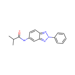 CC(C)C(=O)Nc1ccc2nn(-c3ccccc3)nc2c1 ZINC000005073147
