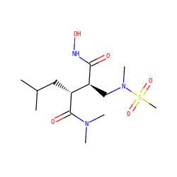 CC(C)C[C@@H](C(=O)N(C)C)[C@H](CN(C)S(C)(=O)=O)C(=O)NO ZINC000026732465