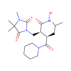 CC(C)C[C@@H](C(=O)N1CCCCC1)[C@@H](CN1C(=O)N(C)C(C)(C)C1=O)C(=O)NO ZINC000026398082