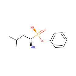 CC(C)C[C@@H](N)[P@@](=O)(O)Oc1ccccc1 ZINC000049793957