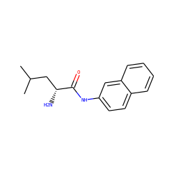 CC(C)C[C@@H](N)C(=O)Nc1ccc2ccccc2c1 ZINC000000057385