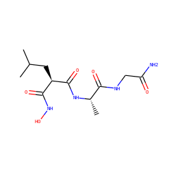 CC(C)C[C@H](C(=O)NO)C(=O)N[C@@H](C)C(=O)NCC(N)=O ZINC000005138288