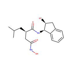 CC(C)C[C@H](CC(=O)NO)C(=O)N[C@@H]1c2ccccc2C[C@@H]1O ZINC000013864280