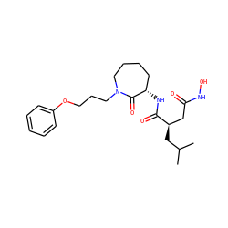 CC(C)C[C@H](CC(=O)NO)C(=O)N[C@H]1CCCCN(CCCOc2ccccc2)C1=O ZINC000026176723