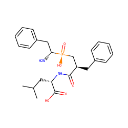 CC(C)C[C@H](NC(=O)[C@H](Cc1ccccc1)C[P@](=O)(O)[C@H](N)Cc1ccccc1)C(=O)O ZINC000004393679