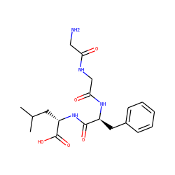 CC(C)C[C@H](NC(=O)[C@H](Cc1ccccc1)NC(=O)CNC(=O)CN)C(=O)O ZINC000003872257