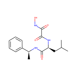 CC(C)C[C@H](NC(=O)C(=O)NO)C(=O)N[C@@H](C)c1ccccc1 ZINC000013439871