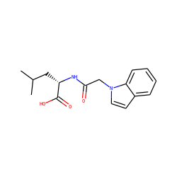 CC(C)C[C@H](NC(=O)Cn1ccc2ccccc21)C(=O)O ZINC000036370023