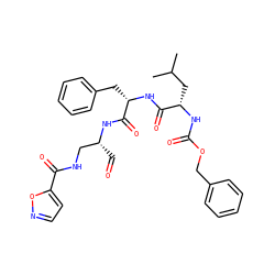 CC(C)C[C@H](NC(=O)OCc1ccccc1)C(=O)N[C@@H](Cc1ccccc1)C(=O)N[C@H](C=O)CNC(=O)c1ccno1 ZINC000026672322