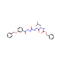 CC(C)C[C@H](NC(=O)OCc1ccccc1)C(=O)NNC(=O)NNC(=O)c1cccc(OCc2ccccc2)c1 ZINC000015283688