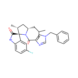CC(C)C[C@H]1C[C@@H](C)[C@]2(C(=O)Nc3ccc(F)cc32)N1C(=O)c1cn(Cc2ccccc2)cn1 ZINC001772623876