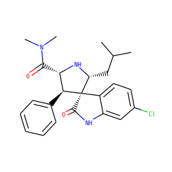 CC(C)C[C@H]1N[C@@H](C(=O)N(C)C)[C@H](c2ccccc2)[C@@]12C(=O)Nc1cc(Cl)ccc12 ZINC000135788956