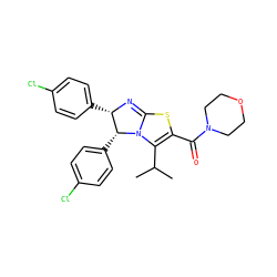 CC(C)C1=C(C(=O)N2CCOCC2)SC2=N[C@@H](c3ccc(Cl)cc3)[C@@H](c3ccc(Cl)cc3)N21 ZINC000088344318
