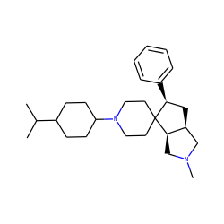 CC(C)C1CCC(N2CCC3(CC2)[C@@H](c2ccccc2)C[C@H]2CN(C)C[C@H]23)CC1 ZINC000029487457