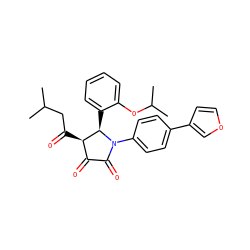 CC(C)CC(=O)[C@@H]1C(=O)C(=O)N(c2ccc(-c3ccoc3)cc2)[C@@H]1c1ccccc1OC(C)C ZINC000169696082