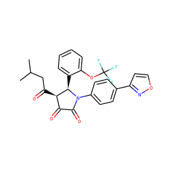 CC(C)CC(=O)[C@@H]1C(=O)C(=O)N(c2ccc(-c3ccon3)cc2)[C@@H]1c1ccccc1OC(F)(F)F ZINC000169695737