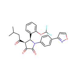 CC(C)CC(=O)[C@@H]1C(=O)C(=O)N(c2ccc(-c3ccon3)cc2)[C@@H]1c1ccccc1OC(F)F ZINC000169695733