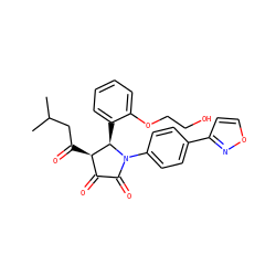 CC(C)CC(=O)[C@@H]1C(=O)C(=O)N(c2ccc(-c3ccon3)cc2)[C@@H]1c1ccccc1OCCO ZINC000169695797