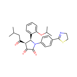 CC(C)CC(=O)[C@@H]1C(=O)C(=O)N(c2ccc(C3=NCCS3)cc2)[C@@H]1c1ccccc1OC(C)C ZINC000169696098