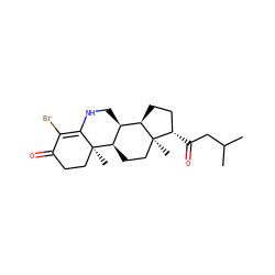 CC(C)CC(=O)[C@H]1CC[C@@H]2[C@@H]3CNC4=C(Br)C(=O)CC[C@]4(C)[C@@H]3CC[C@]12C ZINC000026469411