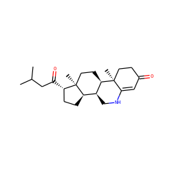 CC(C)CC(=O)[C@H]1CC[C@@H]2[C@@H]3CNC4=CC(=O)CC[C@]4(C)[C@@H]3CC[C@]12C ZINC000026396142