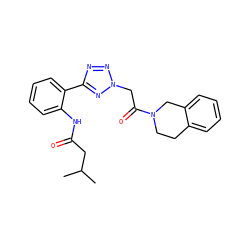 CC(C)CC(=O)Nc1ccccc1-c1nnn(CC(=O)N2CCc3ccccc3C2)n1 ZINC000001339724