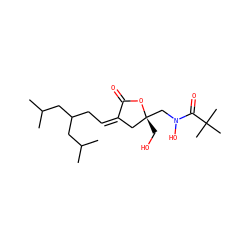 CC(C)CC(C/C=C1/C[C@@](CO)(CN(O)C(=O)C(C)(C)C)OC1=O)CC(C)C ZINC000013470412