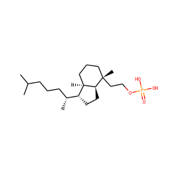 CC(C)CCC[C@@H](C)[C@H]1CC[C@@H]2[C@@](C)(CCOP(=O)(O)O)CCC[C@]12C ZINC000028336164