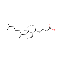 CC(C)CCC[C@@H](C)[C@H]1CC[C@@H]2[C@@H](CCCC(=O)O)CCC[C@]12C ZINC000027707217