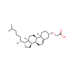 CC(C)CCC[C@@H](C)[C@H]1CC[C@@H]2[C@@H]3CC=C4C[C@@H](OCC(=O)O)CC[C@]4(C)[C@@H]3CC[C@@]21C ZINC000028458391