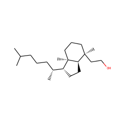 CC(C)CCC[C@@H](C)[C@H]1CC[C@@H]2[C@](C)(CCO)CCC[C@]12C ZINC000028359744