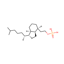 CC(C)CCC[C@@H](C)[C@H]1CC[C@@H]2[C@](C)(CCOP(=O)(O)O)CCC[C@]12C ZINC000028336178