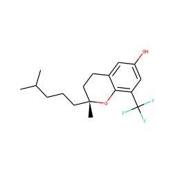 CC(C)CCC[C@]1(C)CCc2cc(O)cc(C(F)(F)F)c2O1 ZINC000220737324