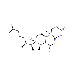 CC(C)CCC[C@H](C)[C@@H]1CC[C@@H]2[C@H]3[C@@H](C)C=C4NC(=O)CC[C@]4(C)[C@@H]3CC[C@]12C ZINC000027213540