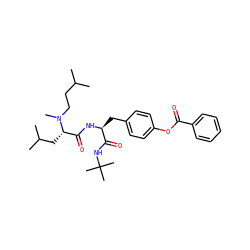 CC(C)CCN(C)[C@@H](CC(C)C)C(=O)N[C@@H](Cc1ccc(OC(=O)c2ccccc2)cc1)C(=O)NC(C)(C)C ZINC000036349324