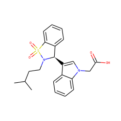 CC(C)CCN1[C@H](c2cn(CC(=O)O)c3ccccc23)c2ccccc2S1(=O)=O ZINC000049116093