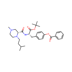 CC(C)CCN1CCN(C)C[C@@H]1C(=O)N[C@@H](Cc1ccc(OC(=O)c2ccccc2)cc1)C(=O)OC(C)(C)C ZINC000038150634