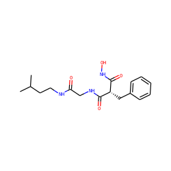 CC(C)CCNC(=O)CNC(=O)[C@@H](Cc1ccccc1)C(=O)NO ZINC000036322548
