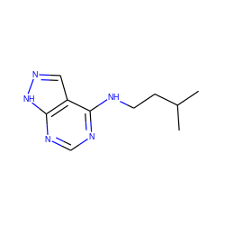 CC(C)CCNc1ncnc2[nH]ncc12 ZINC000003953840