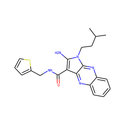 CC(C)CCn1c(N)c(C(=O)NCc2cccs2)c2nc3ccccc3nc21 ZINC000002374702