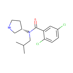 CC(C)CN(C(=O)c1cc(Cl)ccc1Cl)[C@H]1CCNC1 ZINC000048995261