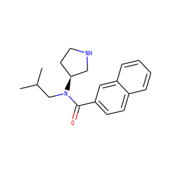 CC(C)CN(C(=O)c1ccc2ccccc2c1)[C@H]1CCNC1 ZINC000006718105