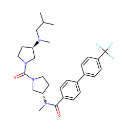 CC(C)CN(C)[C@@H]1CCN(C(=O)N2CC[C@H](N(C)C(=O)c3ccc(-c4ccc(C(F)(F)F)cc4)cc3)C2)C1 ZINC000036351689