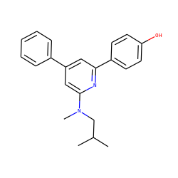 CC(C)CN(C)c1cc(-c2ccccc2)cc(-c2ccc(O)cc2)n1 ZINC000029567845