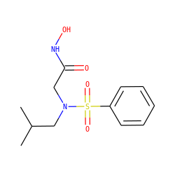 CC(C)CN(CC(=O)NO)S(=O)(=O)c1ccccc1 ZINC000013764034