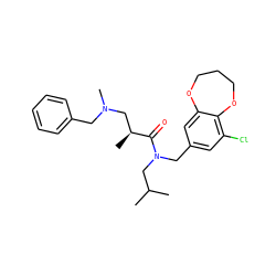 CC(C)CN(Cc1cc(Cl)c2c(c1)OCCCO2)C(=O)[C@@H](C)CN(C)Cc1ccccc1 ZINC000114100690
