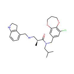 CC(C)CN(Cc1cc(Cl)c2c(c1)OCCCO2)C(=O)[C@@H](C)CNCc1cccc2c1CCN2 ZINC000114097917